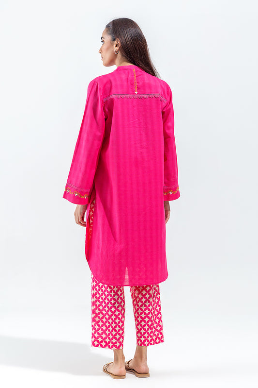 EMBROIDERED DYED TEXTURED SHIRT (PRET)