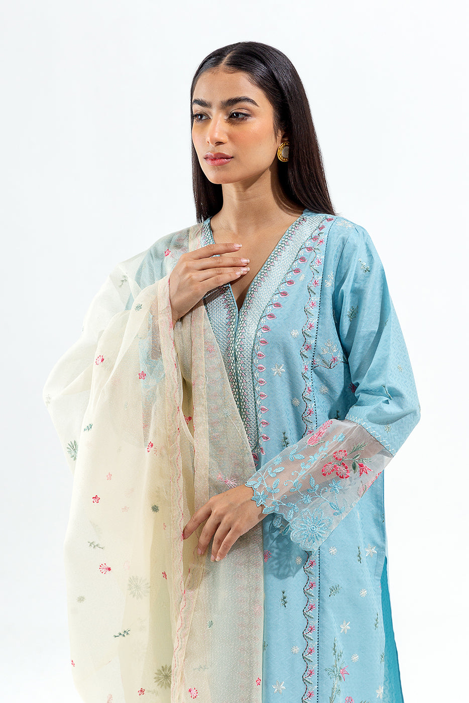 3 PIECE SELF JACQUARD SUIT (LUXURY PRET)