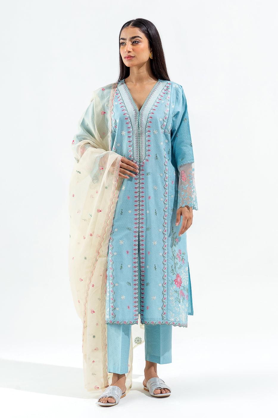 3 PIECE SELF JACQUARD SUIT (LUXURY PRET)