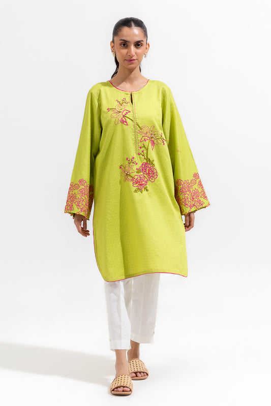 EMBROIDERED SELF JACQUARD SHIRT (PRET)