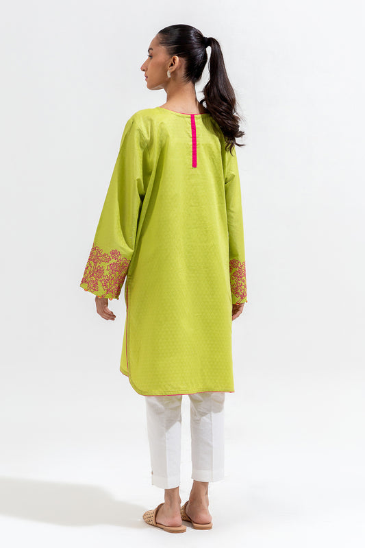 EMBROIDERED SELF JACQUARD SHIRT (PRET)