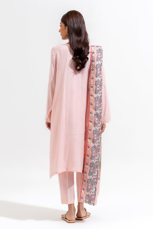 3 PIECE EMBROIDERED SILK SUIT (LUXURY-PRET)