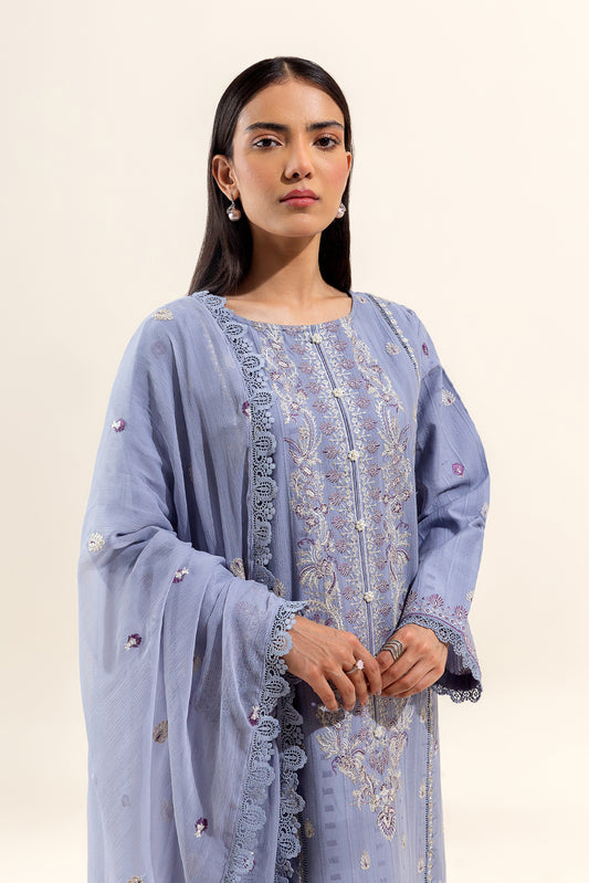 3 PIECE EMBROIDERED LAWN SUIT-STERLING PEARL (UNSTITCHED)