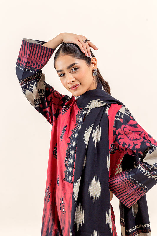 3 PIECE PRINTED LAWN SUIT (UNSTITCHED)