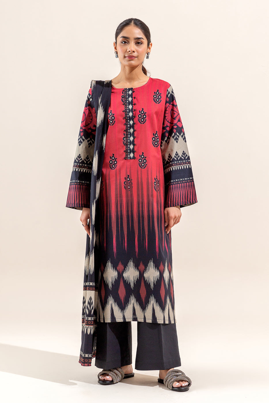 3 PIECE PRINTED LAWN SUIT (UNSTITCHED)