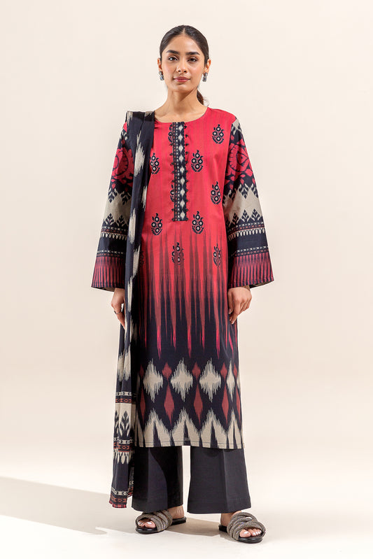 3 PIECE PRINTED LAWN SUIT (UNSTITCHED)