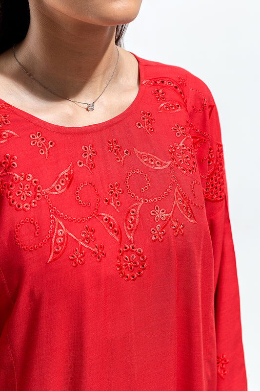 2 PIECE EMBROIDERED VISCOSE SUIT (PRET)