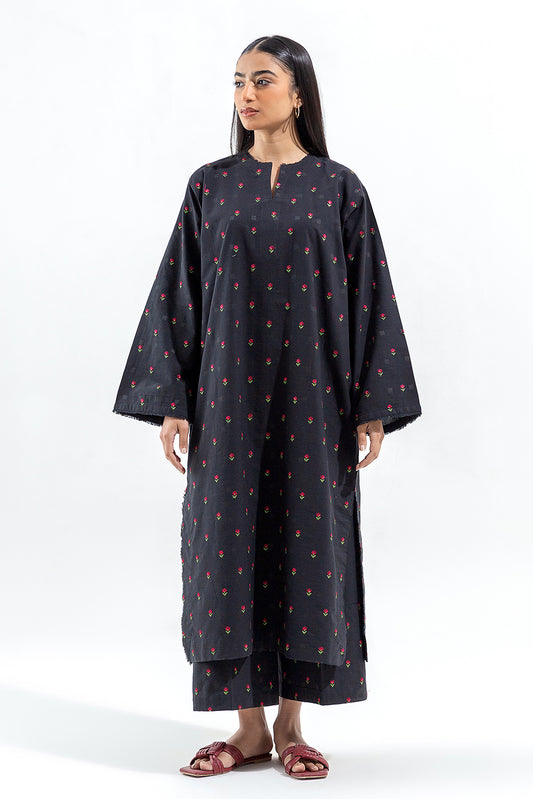 2 PIECE EMBROIDERED DOBBY SUIT (PRET)