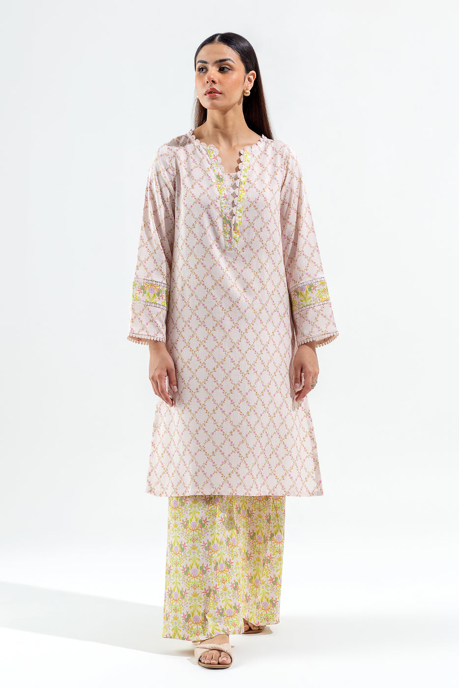 2 PIECE PRINTED VISCOSE SUIT (PRET)