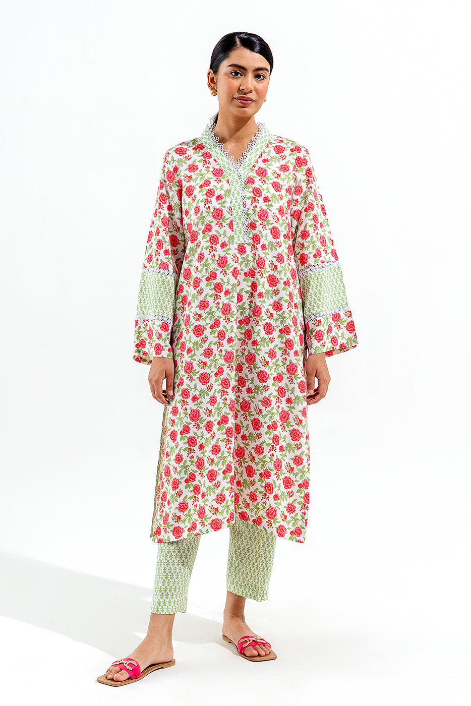 2 PIECE PRINTED VISCOSE SUIT (PRET)