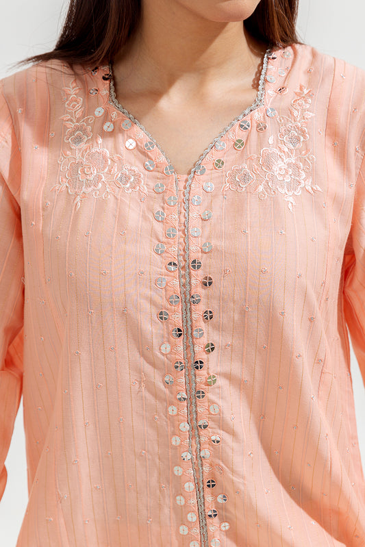 2 PIECE EMBROIDERED JACQUARD SUIT (LUXURY-PRET)