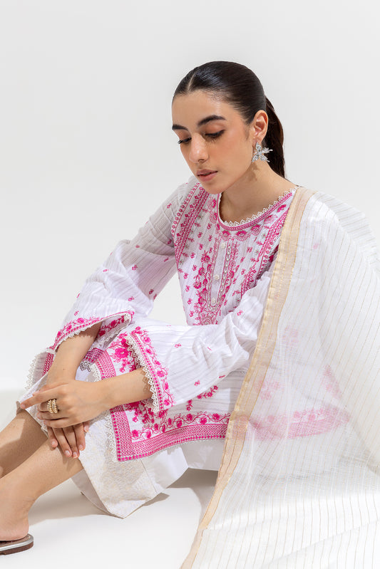 2 PIECE EMBROIDERED JACQUARD SUIT (LUXURY-PRET)