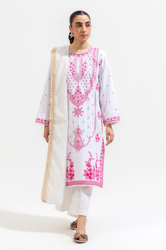 2 PIECE EMBROIDERED JACQUARD SUIT (LUXURY-PRET)