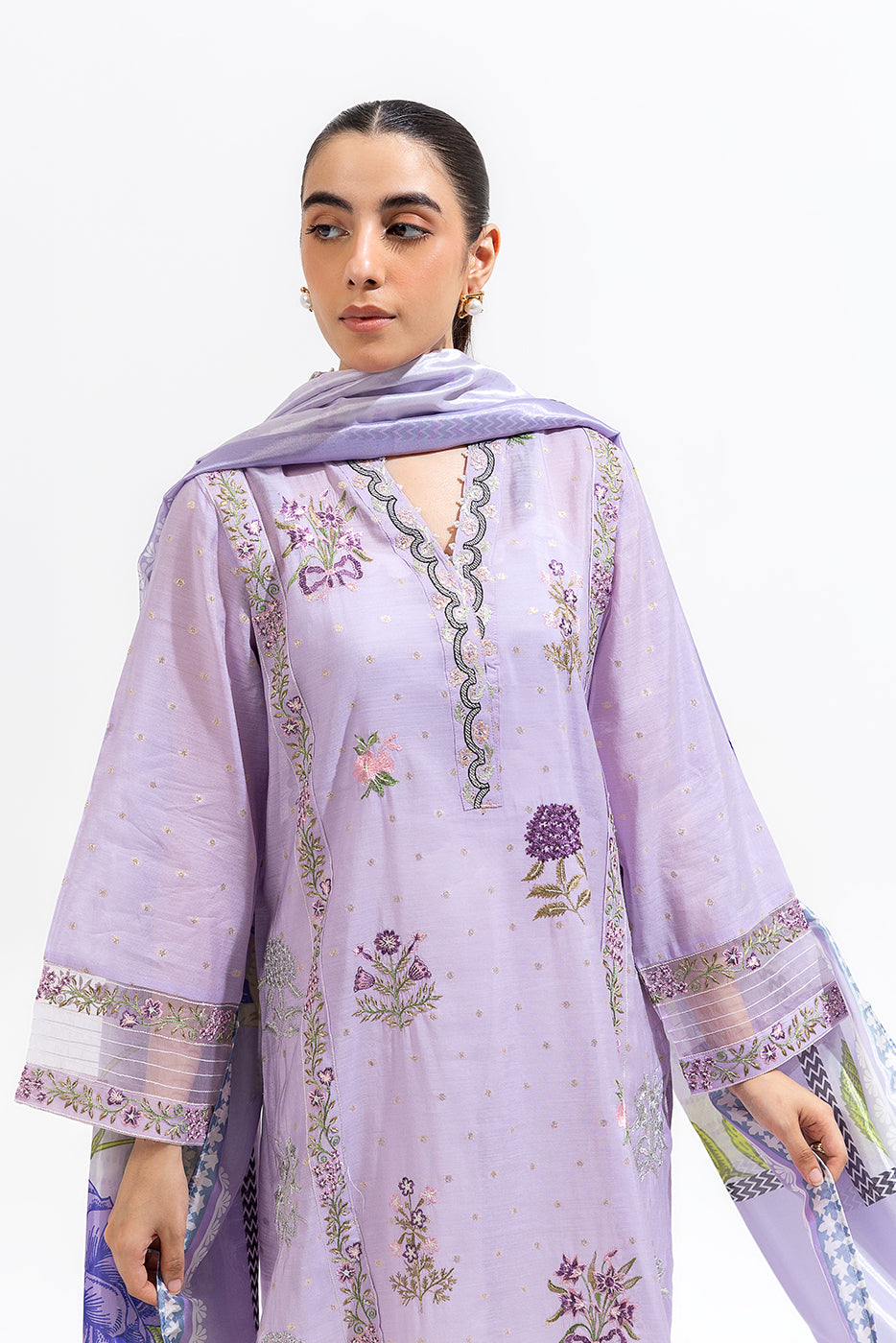 2 PIECE EMBROIDERED JACQUARD SUIT (LUXURY-PRET)