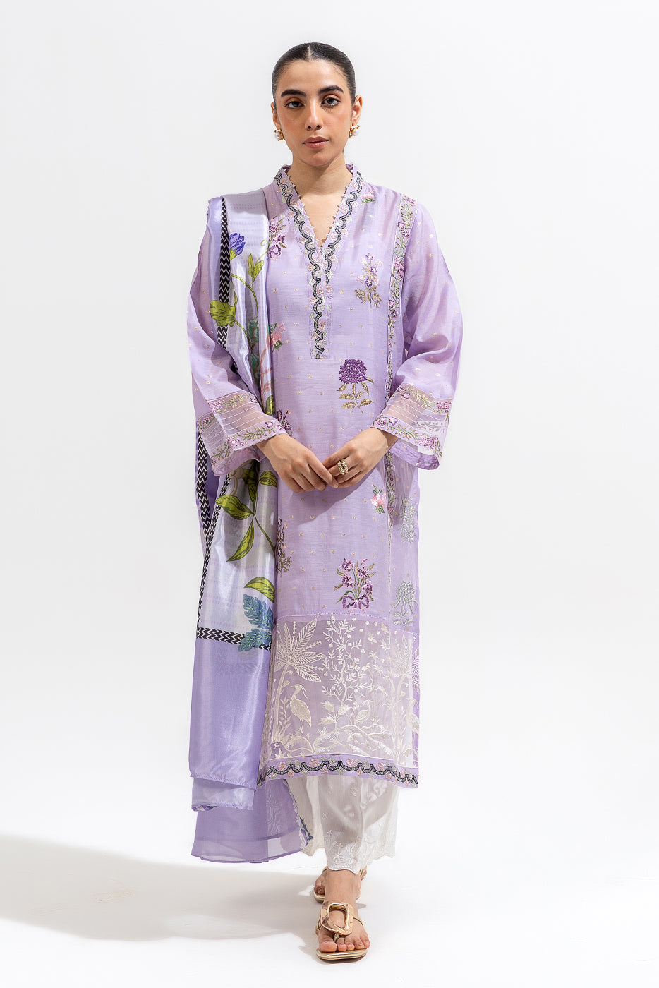 2 PIECE EMBROIDERED JACQUARD SUIT (LUXURY-PRET)