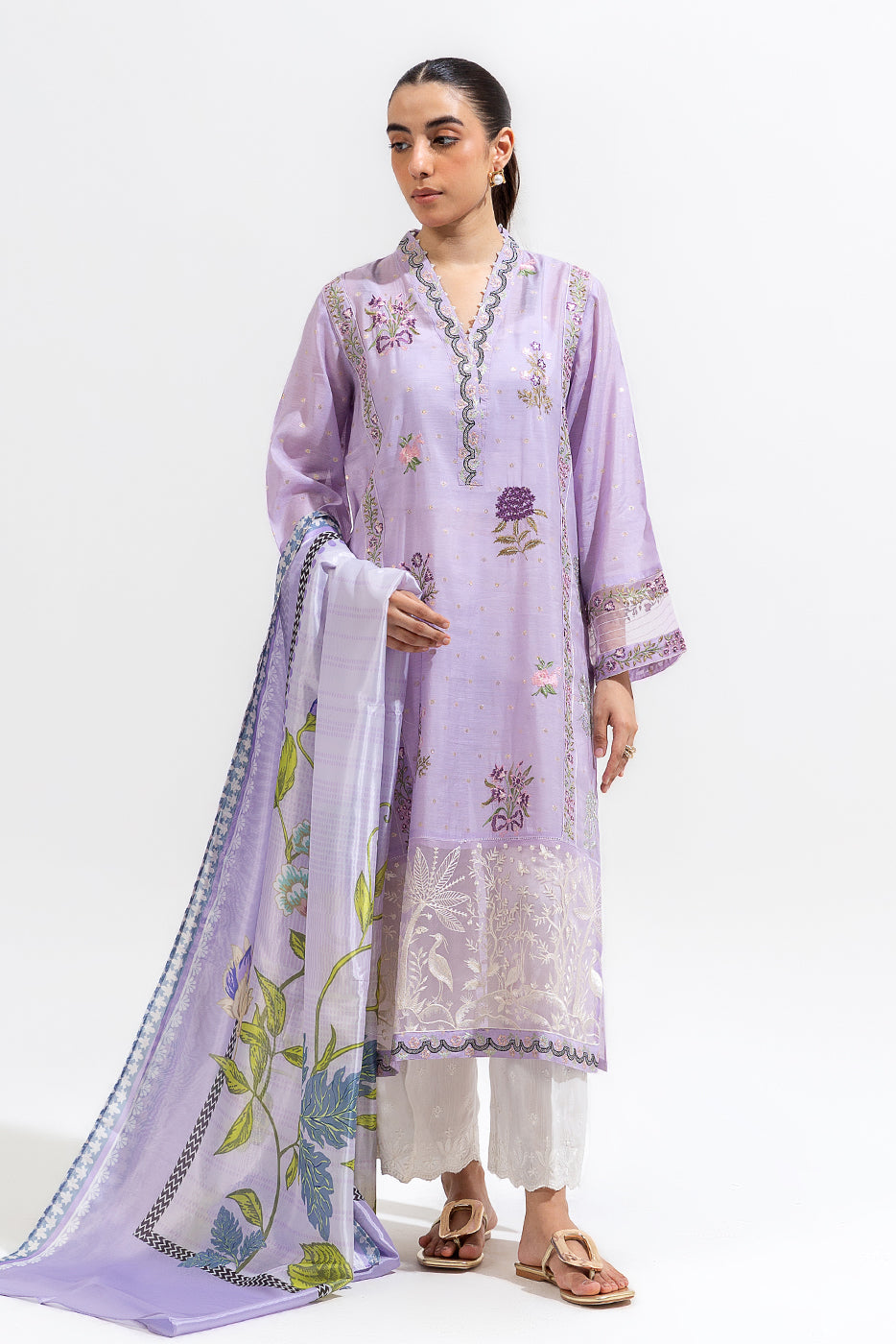 2 PIECE EMBROIDERED JACQUARD SUIT (LUXURY-PRET)