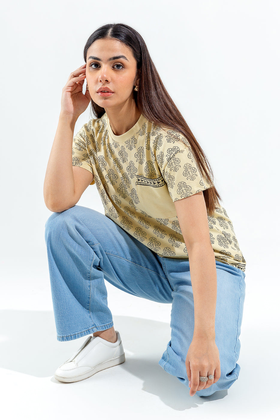 Boxy Blockprinted Tee