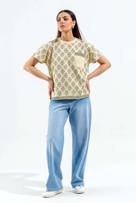 BOXY BLOCKPRINTED TEE