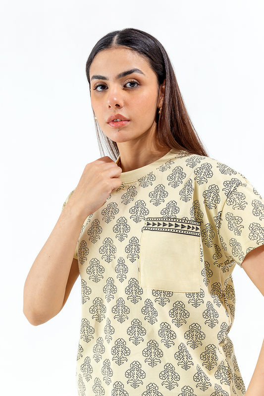 BOXY BLOCKPRINTED TEE