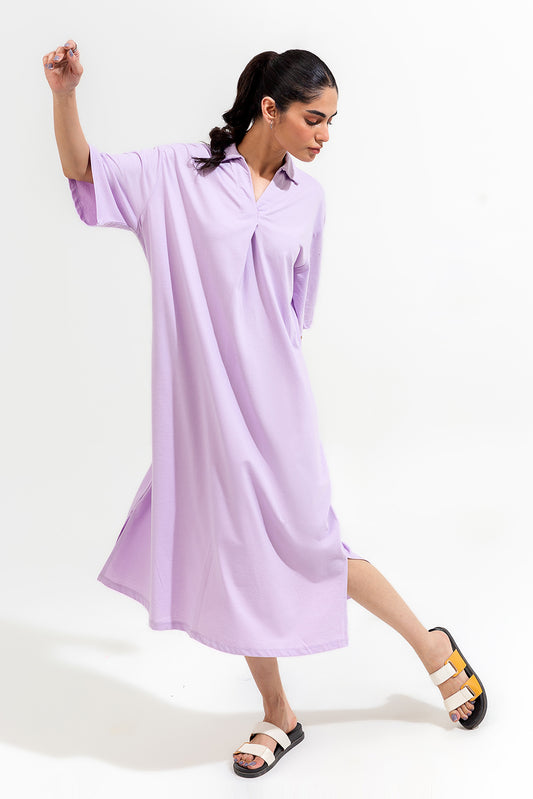 COLLAR T-SHIRT DRESS (WESTERN)