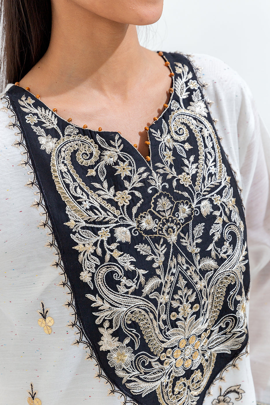 EMBROIDERED MULTI NEPS SHIRT+SLIP (LUXURY-PRET)