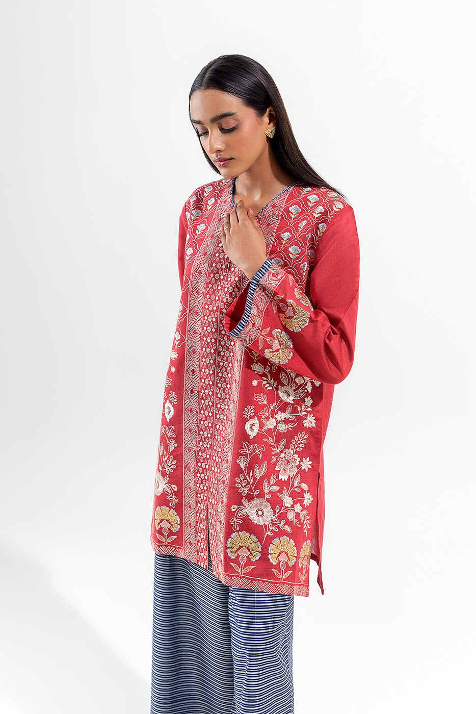 2 PIECE EMBROIDERED TWO TONE SUIT (LUXURY PRET) - BEECHTREE