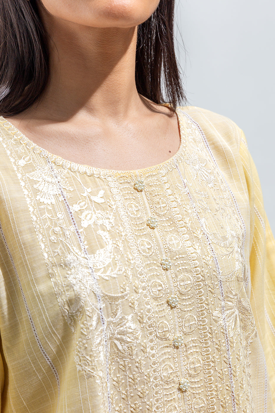 2 PIECE EMBROIDERED JACQUARD DOBBY SUIT (PRET)