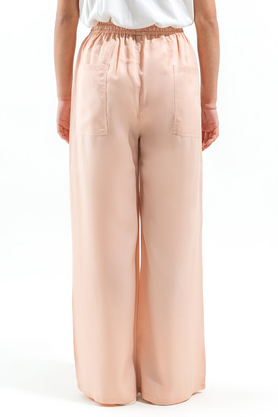 PEACH WIDE LEG PANTS