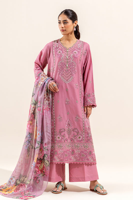 3 PIECE EMBROIDERED LAWN SUIT (UNSTITCHED)