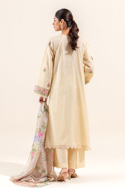 3 PIECE EMBROIDERED LAWN SUIT (UNSTITCHED)