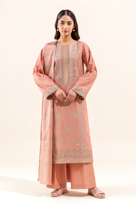 3 PIECE EMBROIDERED LAWN SUIT (UNSTITCHED)