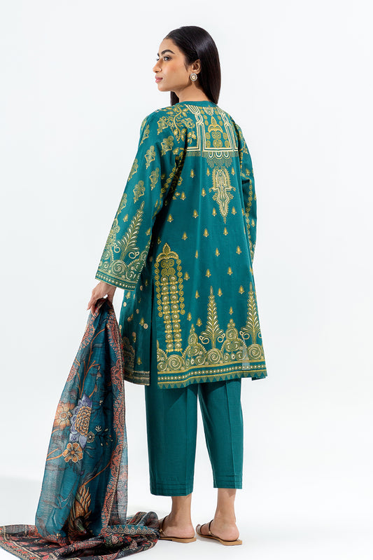 3 PIECE EMBROIDERED LAWN SUIT (LUXURY PRET)