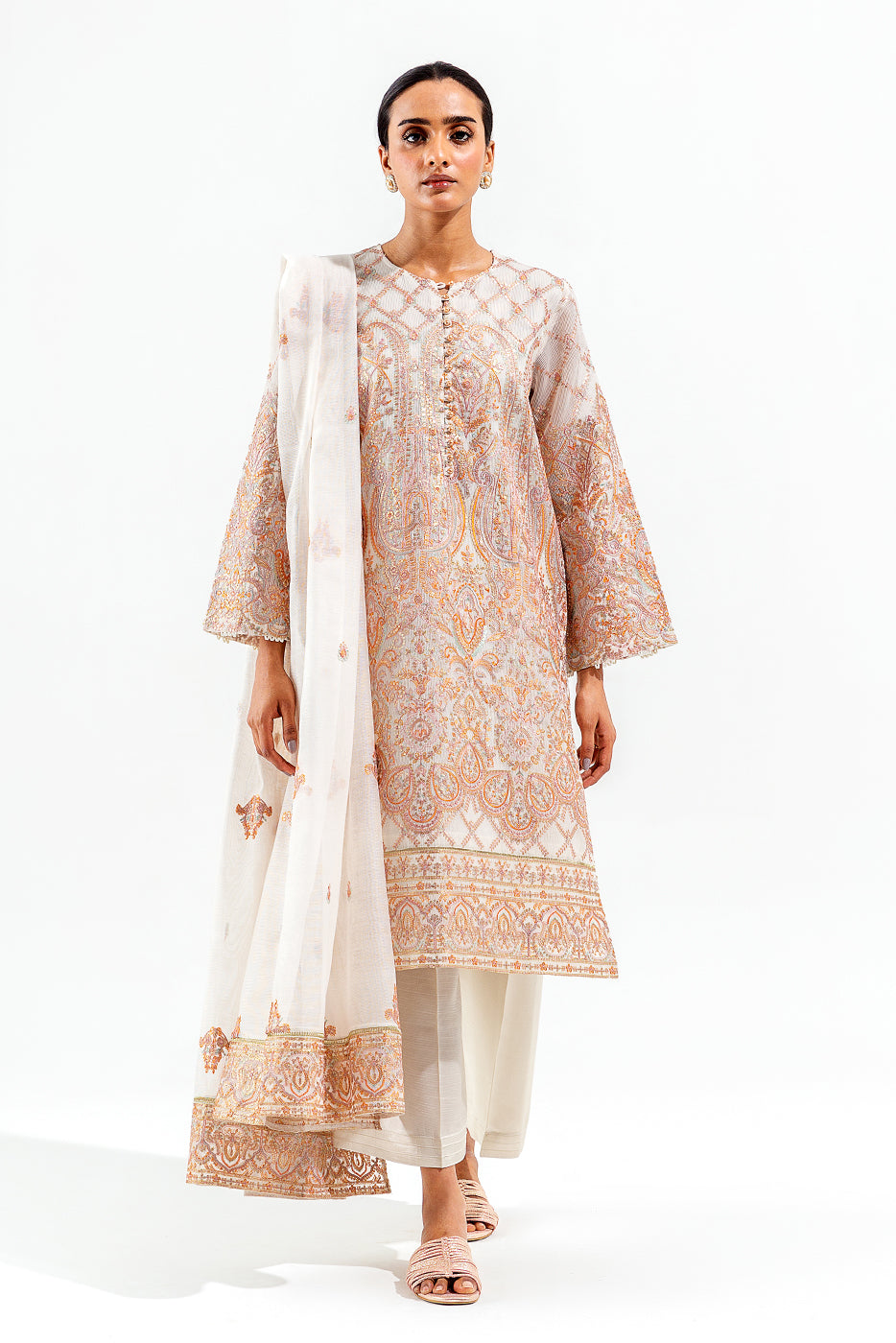 3 PIECE EMBROIDERED MISSOURI NET SUIT (LUXURY PRET)