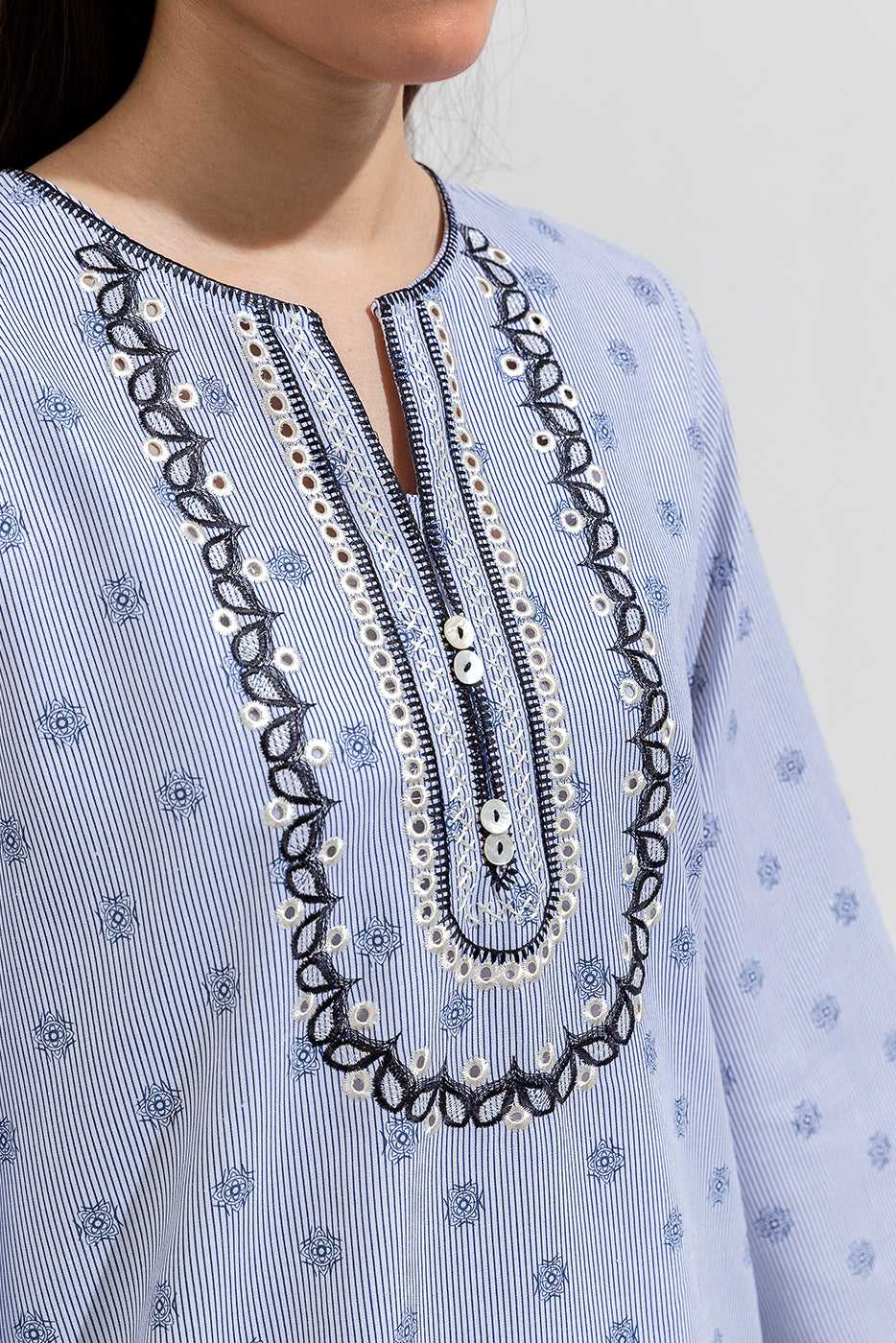 2 PIECE EMBROIDERED YARN DYED SUIT (PRET)