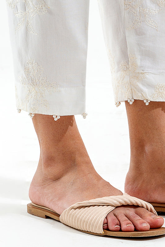 EMBROIDERED STRAIGHT PANTS