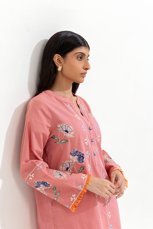 EMBROIDERED CHAMBRAY SHIRT (PRET)