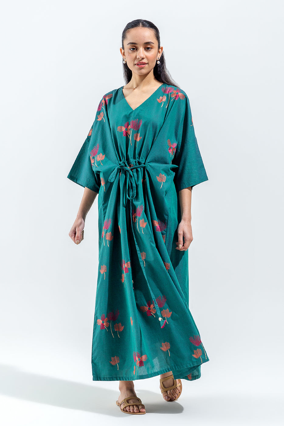 EMBROIDERED CHAMBREY SHIRT (PRET)