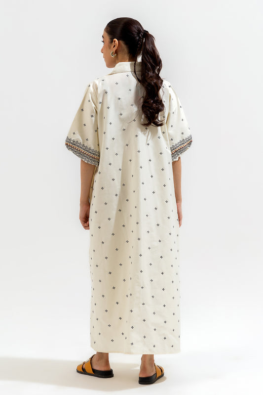 EMBROIDERED BUTTON-THROUGH A LIGN DRESS