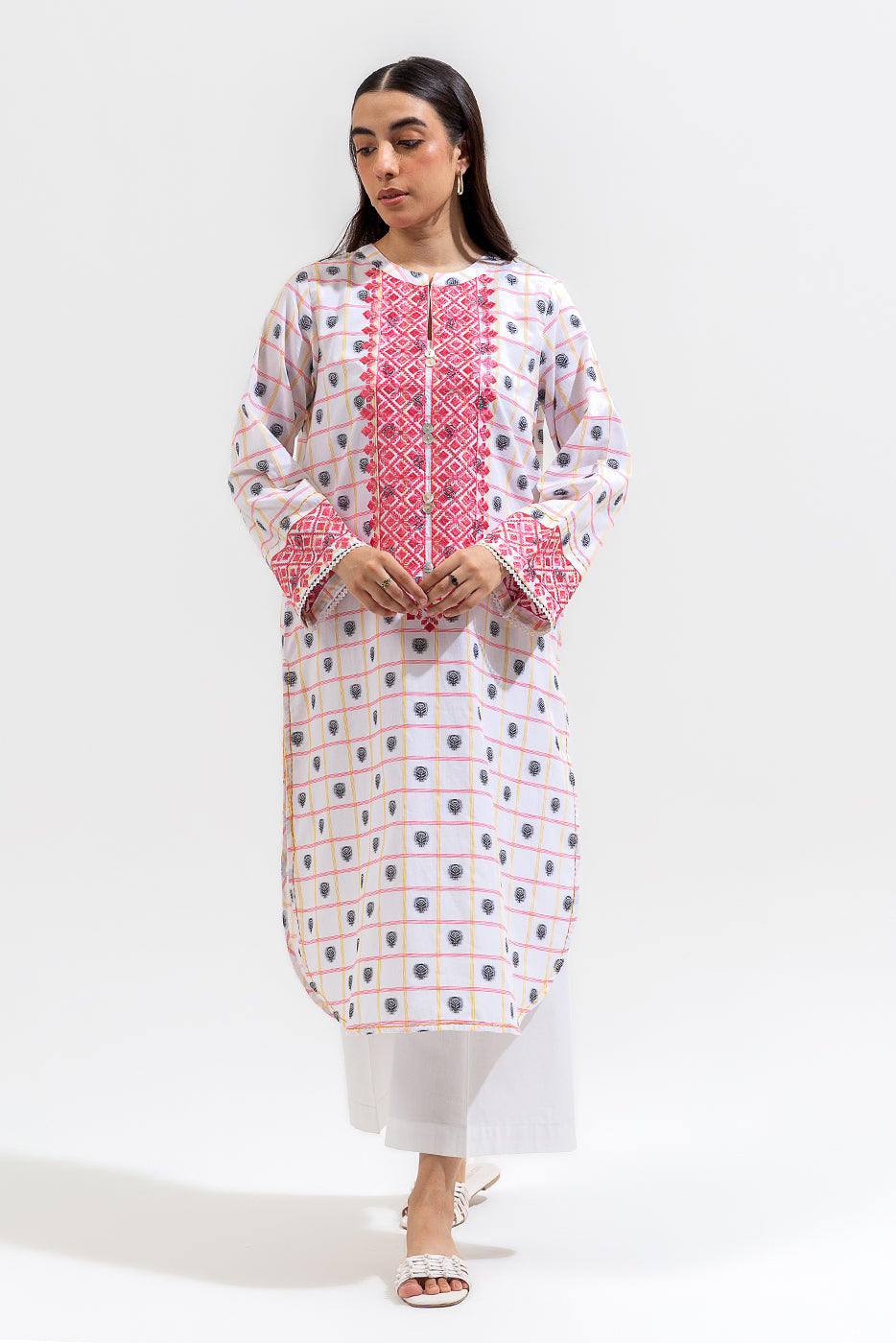 EMBROIDERED JACQUARD SHIRT (PRET)