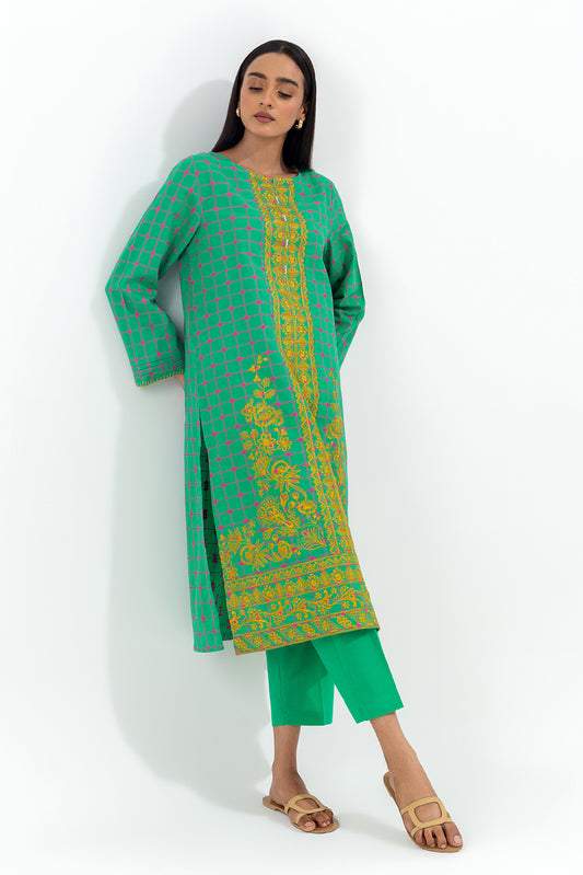 2 PIECE EMBROIDERED YARN DYED SUIT (PRET)