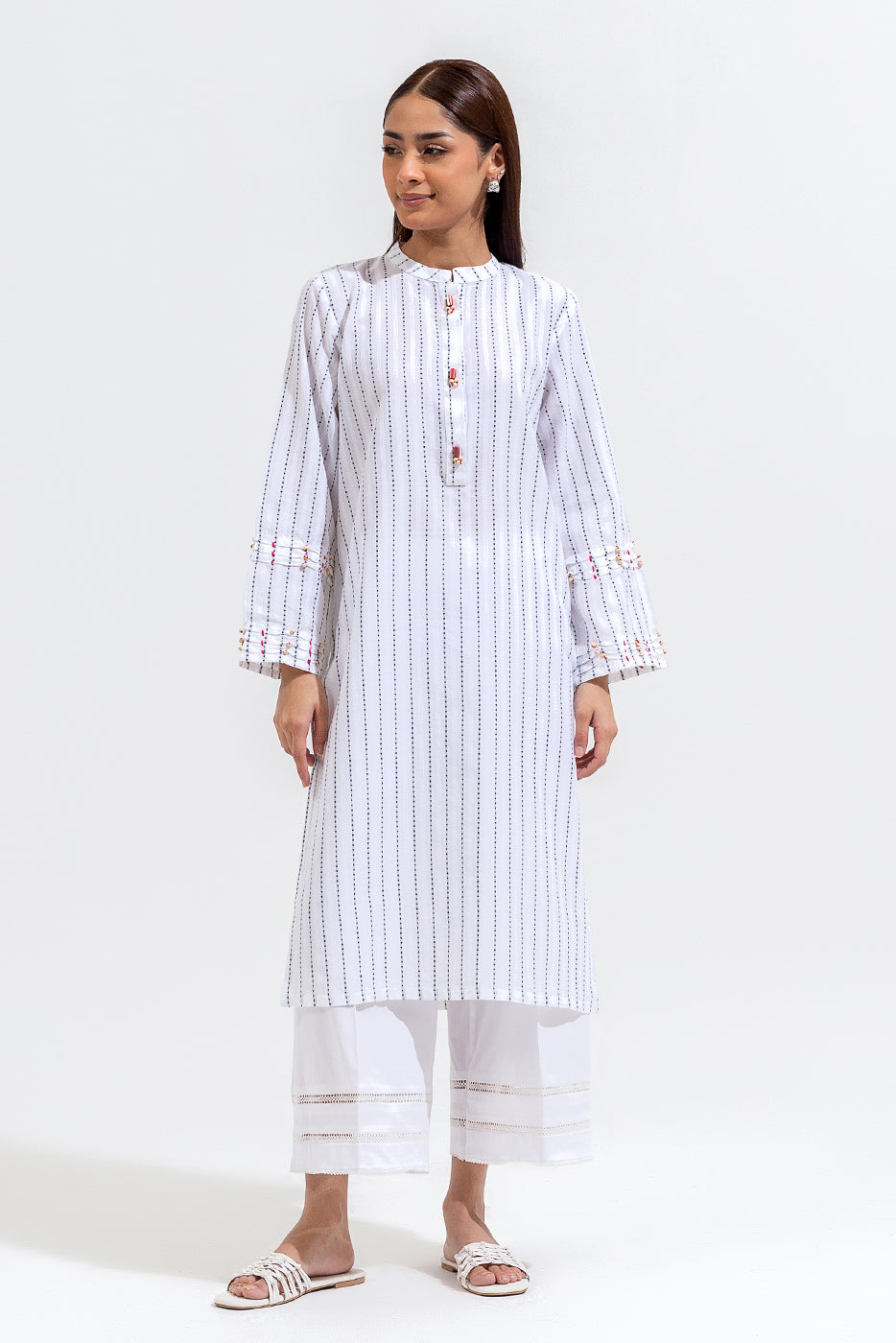 EMBROIDERED JACQUARD SHIRT (PRET)