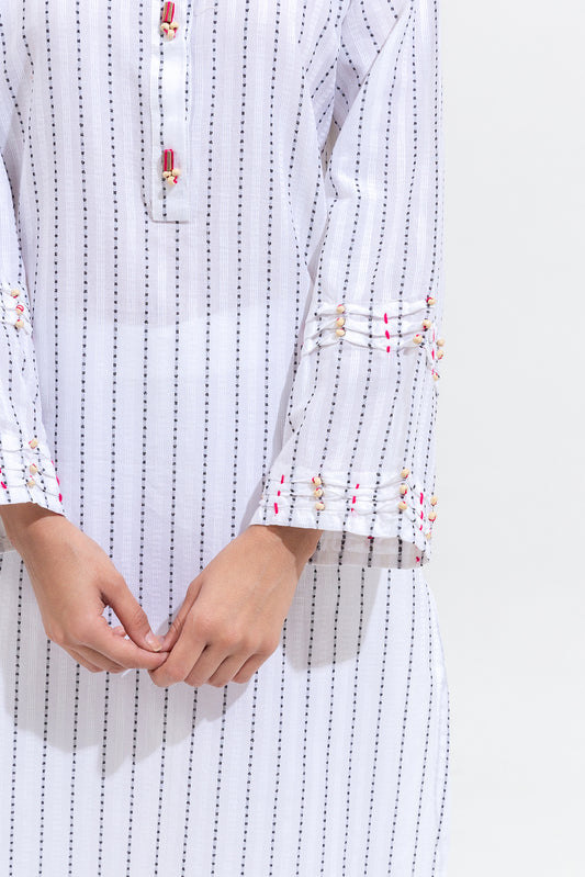 EMBROIDERED JACQUARD SHIRT (PRET)