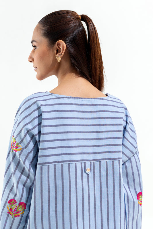 EMBROIDERED YARN DYED SHIRT (PRET)