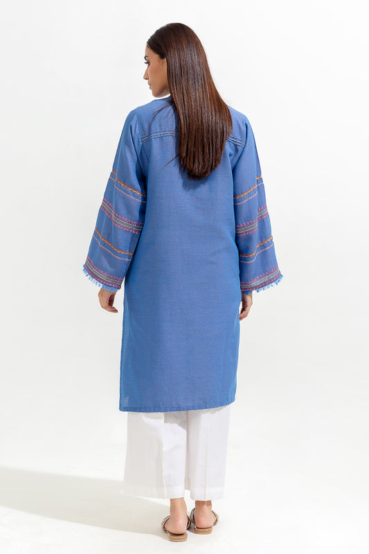 EMBROIDERED YARN DYED SHIRT (PRET)