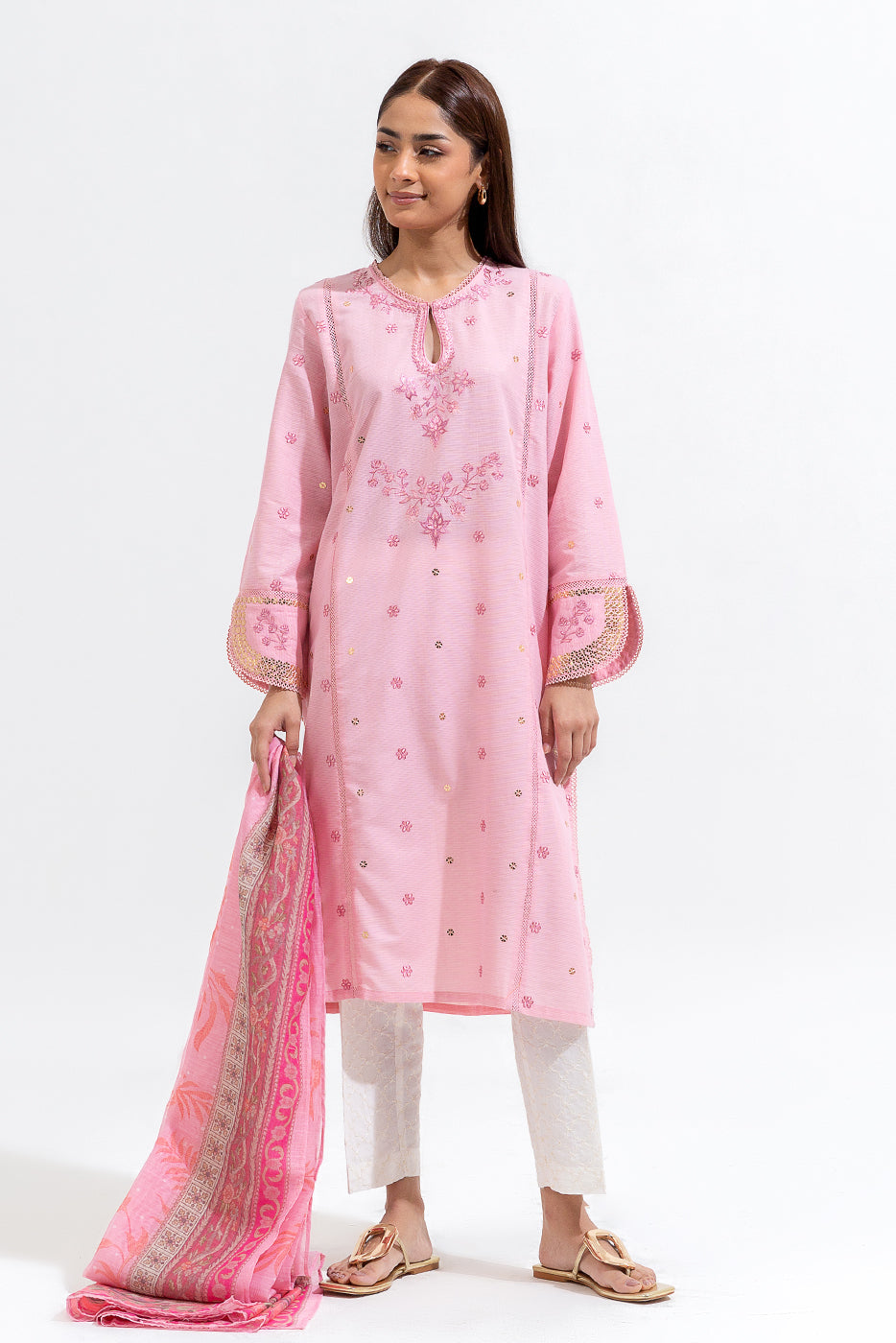 2 PIECE EMBROIDERED MISSOURI LAWN SUIT (LUXURY-PRET)