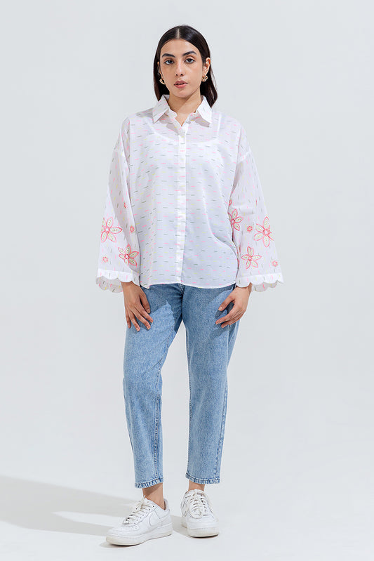 EMBROIDERED JACQUARD SHIRT (PRET)