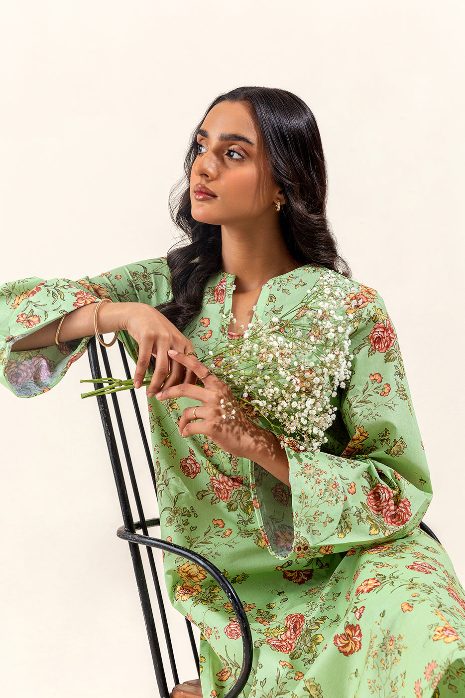 2 PIECE PRINTED SUIT-PEAR PRIMROSE (UNSTITCHED) - BEECHTREE