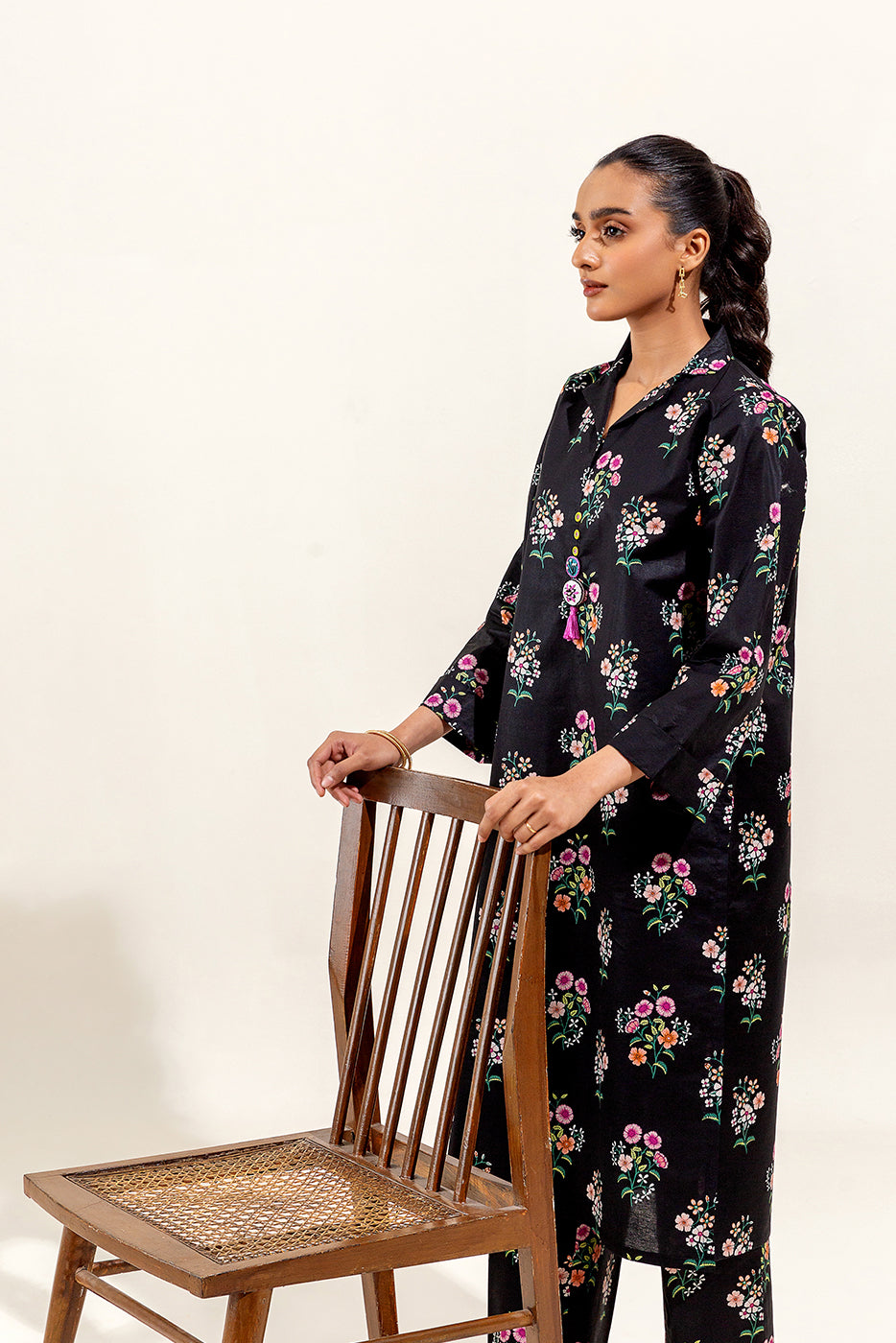 2 PIECE PRINTED SUIT-RUSTIC GILD (UNSTITCHED)