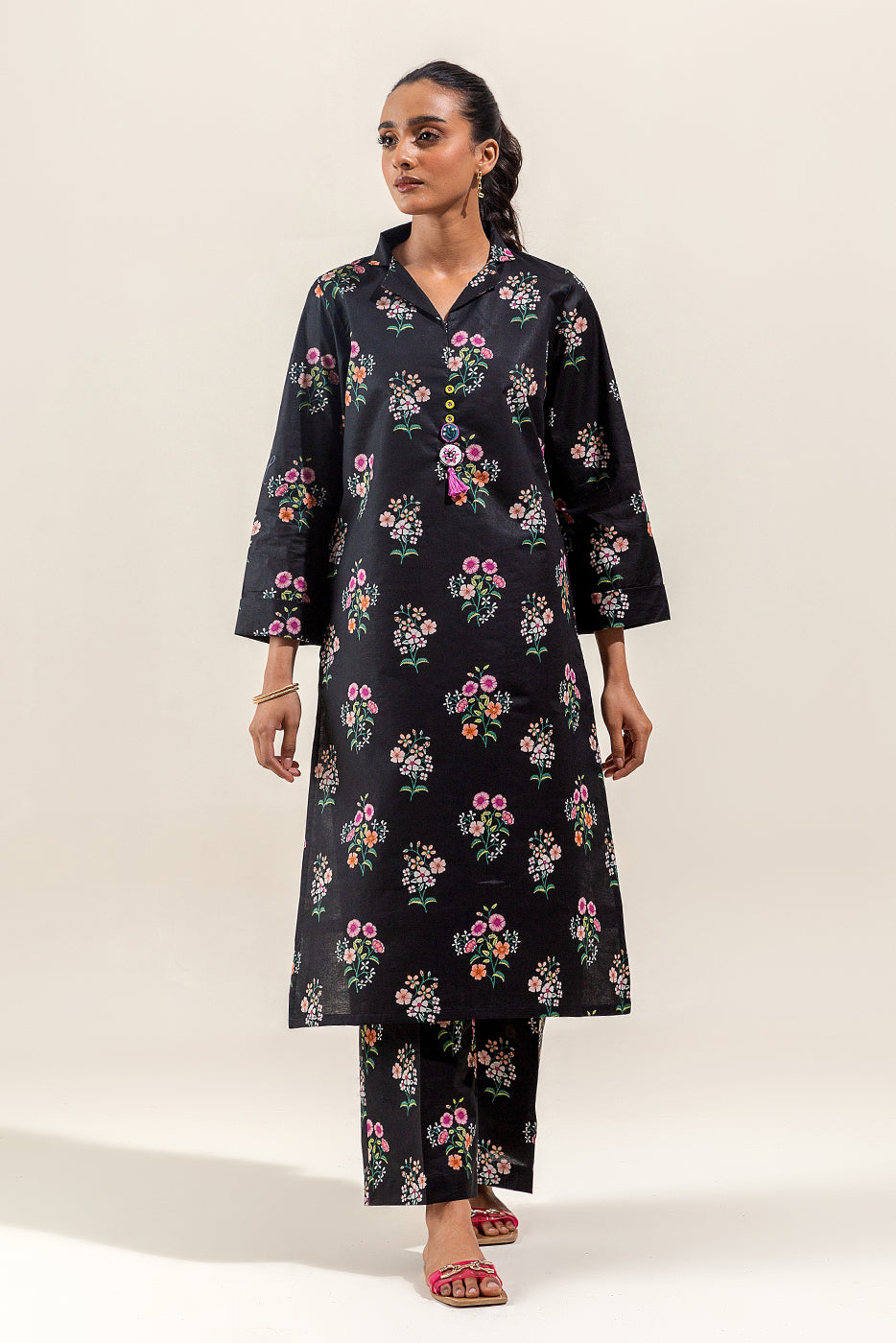 2 PIECE PRINTED SUIT-RUSTIC GILD (UNSTITCHED)