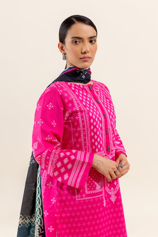 3 PIECE PRINTED LAWN SUIT-MELLOW GLINT (UNSTITCHED)